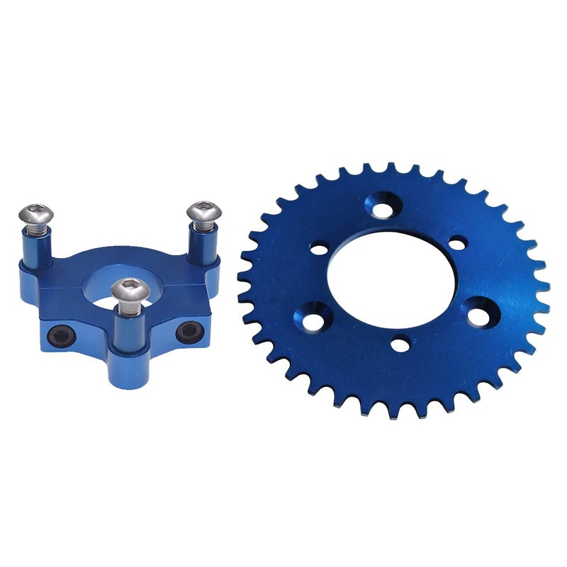 sthus CNC 36T Sprocket with 1.5" Adapter Fit 60cc 66cc 80cc Motorized Bicycle(Blue) - Image 1